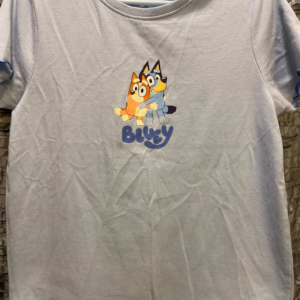 Bluey Kids Tops Set of 4 Tees - Pink, Yellow, Cream, Light Blue Bluey Character - Picture 2 of 14